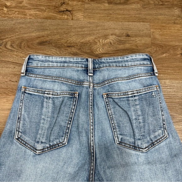 Rag & Bone Nina High-Rise Cigarette-Alexis Size 26 Vintage Light Wash Crop Jeans - Picture 4 of 5